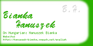 bianka hanuszek business card